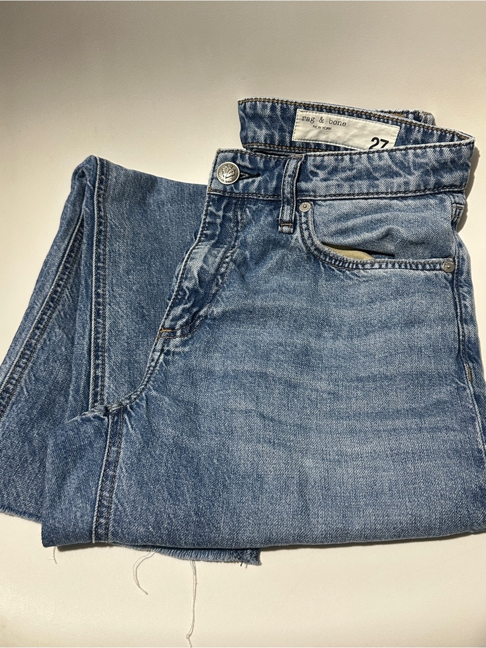 rag & bone Dre Low Rise Baggy Boyfriend Jeans Medium Wash - Size 27 - Picture 2 of 7
